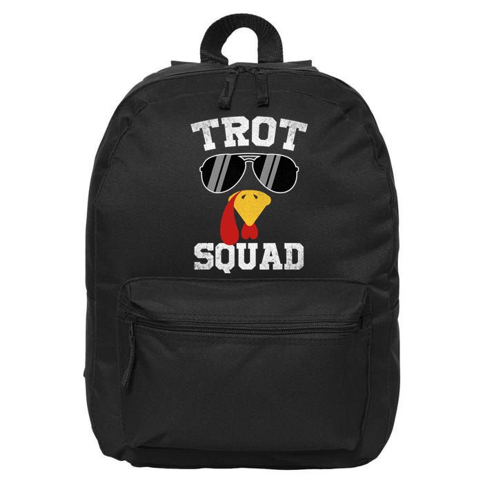 Running Turkey Sunglasses Trot Squad Thanksgiving 16 in Basic Backpack