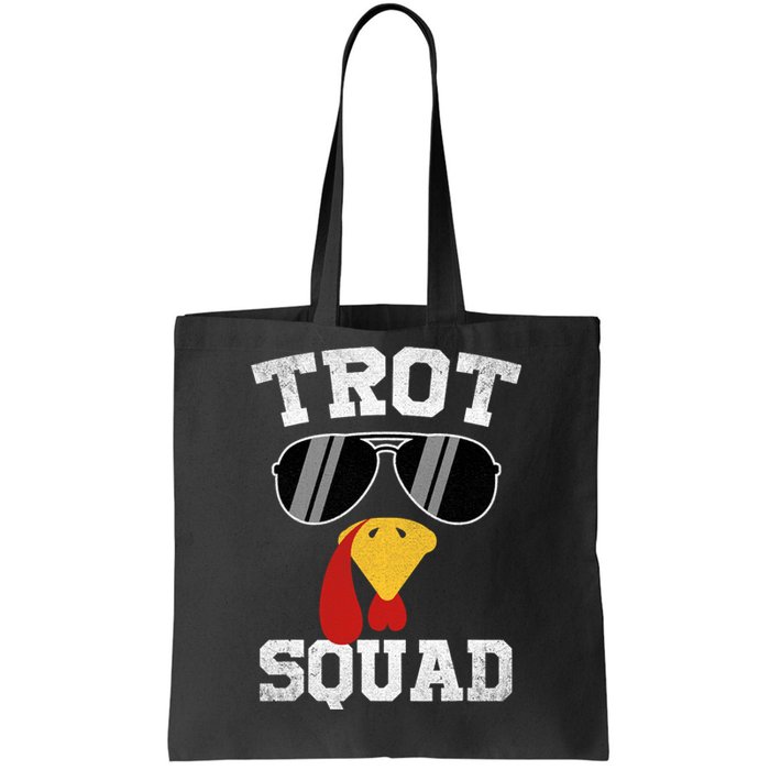 Running Turkey Sunglasses Trot Squad Thanksgiving Tote Bag