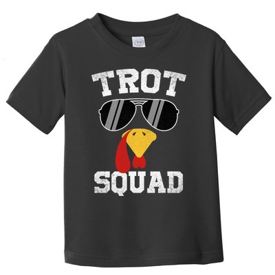 Running Turkey Sunglasses Trot Squad Thanksgiving Toddler T-Shirt