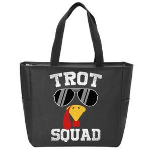 Running Turkey Sunglasses Trot Squad Thanksgiving Zip Tote Bag