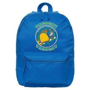 Retro Tacocat Spelled Backward Is Tacocat Funny Cat  16 in Basic Backpack