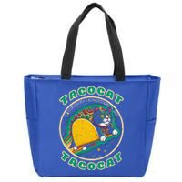 Retro Tacocat Spelled Backward Is Tacocat Funny Cat  Zip Tote Bag