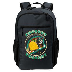 Retro Tacocat Spelled Backward Is Tacocat Funny Cat  Daily Commute Backpack