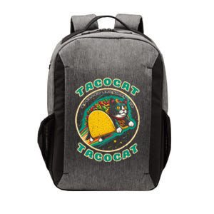 Retro Tacocat Spelled Backward Is Tacocat Funny Cat  Vector Backpack