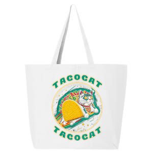 Retro Tacocat Spelled Backward Is Tacocat Funny Cat  25L Jumbo Tote