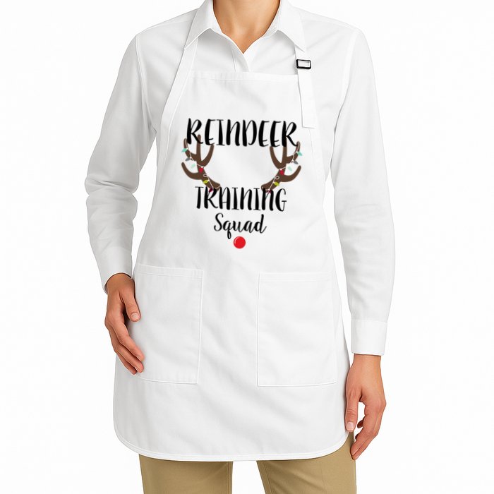 Reindeer Training Squad Full-Length Apron With Pockets