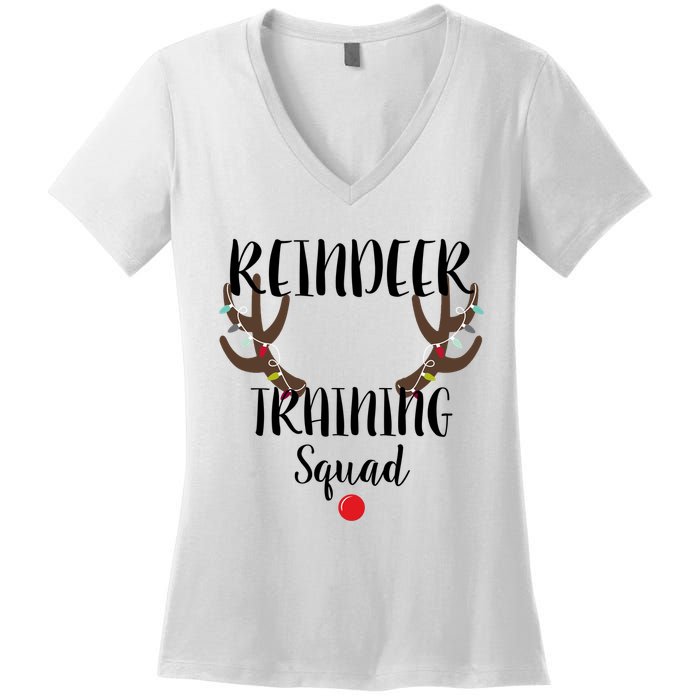 Reindeer Training Squad Women's V-Neck T-Shirt