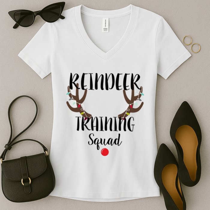 Reindeer Training Squad Women's V-Neck T-Shirt
