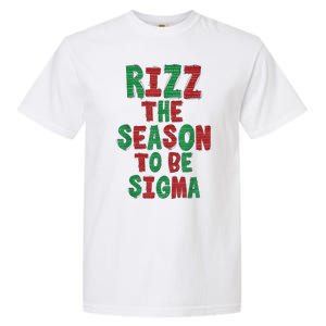 Rizz The Season Funny Gen Alpha Slang Christmas Teacher Garment-Dyed Heavyweight T-Shirt