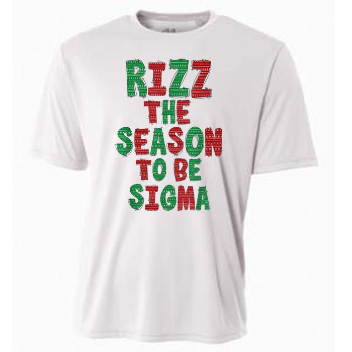 Rizz The Season Funny Gen Alpha Slang Christmas Teacher Cooling Performance Crew T-Shirt