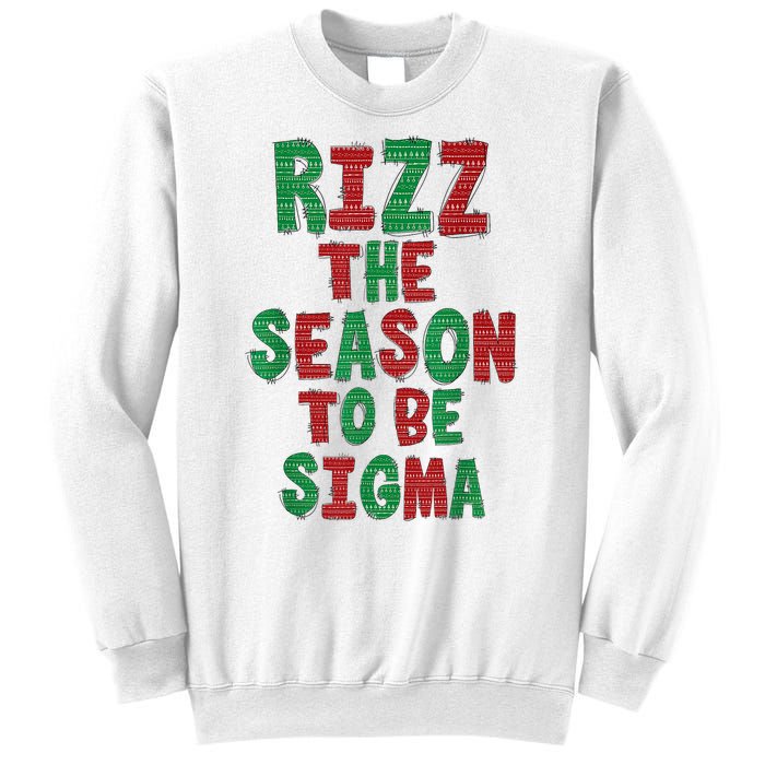 Rizz The Season Funny Gen Alpha Slang Christmas Teacher Sweatshirt