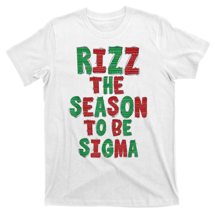 Rizz The Season Funny Gen Alpha Slang Christmas Teacher T-Shirt