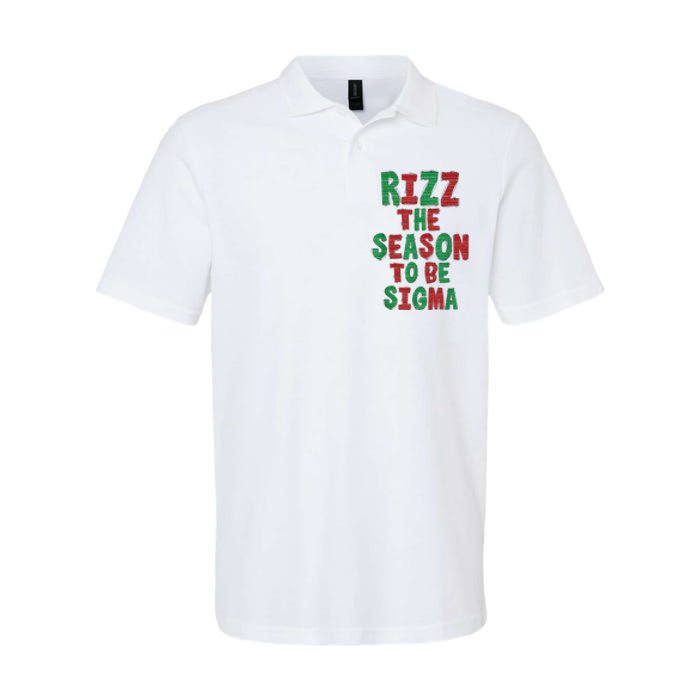 Rizz The Season Funny Gen Alpha Slang Christmas Teacher Softstyle Adult Sport Polo