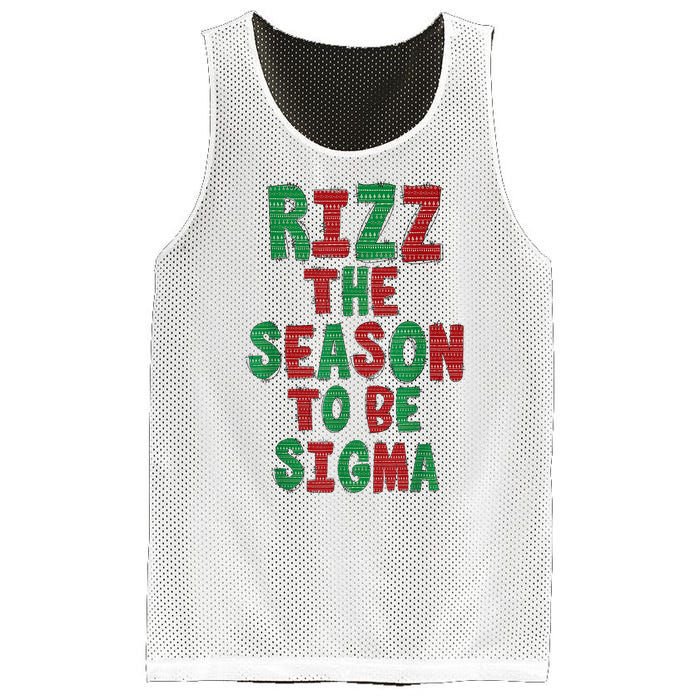 Rizz The Season Funny Gen Alpha Slang Christmas Teacher Mesh Reversible Basketball Jersey Tank