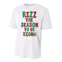 Rizz The Season Funny Gen Alpha Slang Christmas Teacher Performance Sprint T-Shirt