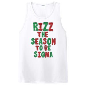 Rizz The Season Funny Gen Alpha Slang Christmas Teacher PosiCharge Competitor Tank