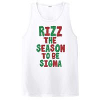 Rizz The Season Funny Gen Alpha Slang Christmas Teacher PosiCharge Competitor Tank