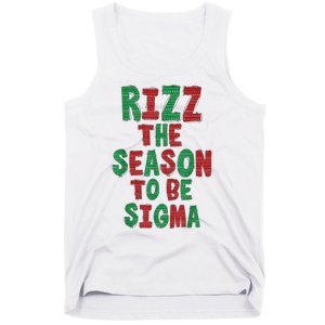 Rizz The Season Funny Gen Alpha Slang Christmas Teacher Tank Top