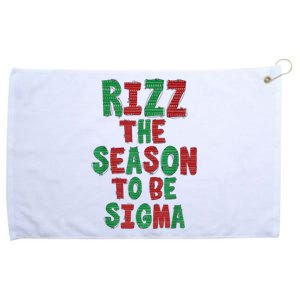 Rizz The Season Funny Gen Alpha Slang Christmas Teacher Grommeted Golf Towel