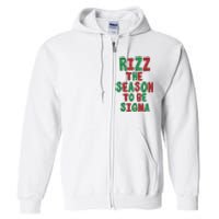 Rizz The Season Funny Gen Alpha Slang Christmas Teacher Full Zip Hoodie