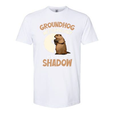 Respect The Shadow Meteorology Funny Groundhog Day Softstyle CVC T-Shirt