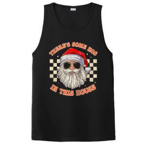 Retro ThereS Some Hos In This House Santa Claus Christmas Raglan Baseball PosiCharge Competitor Tank