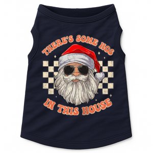 Retro ThereS Some Hos In This House Santa Claus Christmas Raglan Baseball Doggie Tank