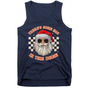 Retro ThereS Some Hos In This House Santa Claus Christmas Raglan Baseball Tank Top