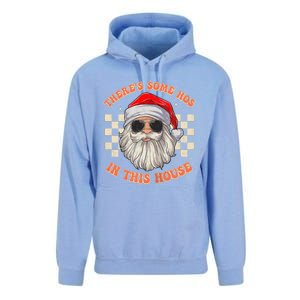 Retro ThereS Some Hos In This House Santa Claus Christmas Raglan Baseball Unisex Surf Hoodie