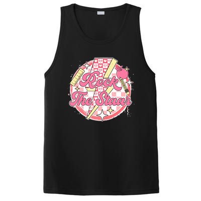 Rock The STAAR Teacher Student Funny Testing Day Checkered PosiCharge Competitor Tank