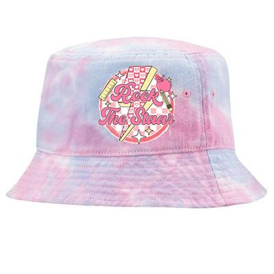 Rock The STAAR Teacher Student Funny Testing Day Checkered Tie-Dyed Bucket Hat