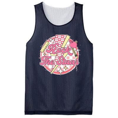 Rock The STAAR Teacher Student Funny Testing Day Checkered Mesh Reversible Basketball Jersey Tank