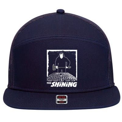 retro The Shining Maze White 7 Panel Mesh Trucker Snapback Hat