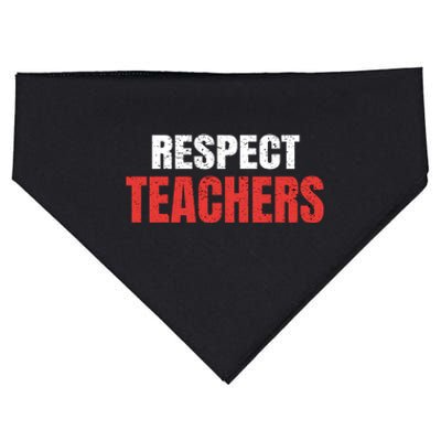 Respect Teachers School Disrespect Cool Gift USA-Made Doggie Bandana