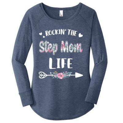 Rockin' The Step Mom Life Proud Grandma Mothers Day Funny Gift Women's Perfect Tri Tunic Long Sleeve Shirt