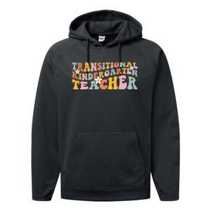 Retro TK Teacher Groovy Transitional Kindergarten Teacher Performance Fleece Hoodie