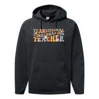 Retro TK Teacher Groovy Transitional Kindergarten Teacher Performance Fleece Hoodie