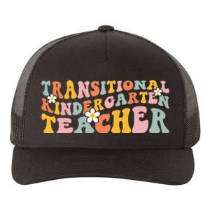 Retro TK Teacher Groovy Transitional Kindergarten Teacher Yupoong Adult 5-Panel Trucker Hat