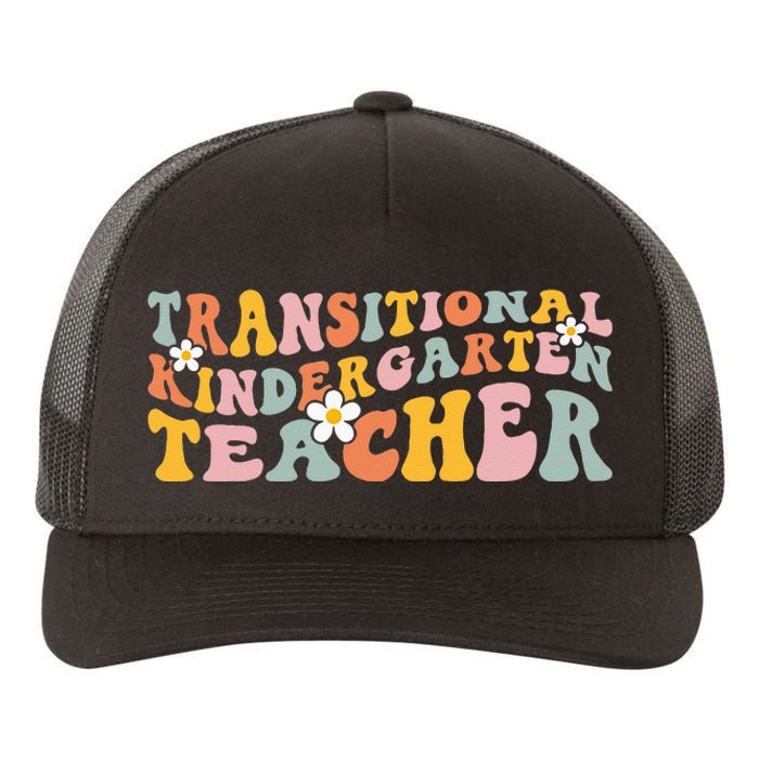 Retro TK Teacher Groovy Transitional Kindergarten Teacher Yupoong Adult 5-Panel Trucker Hat