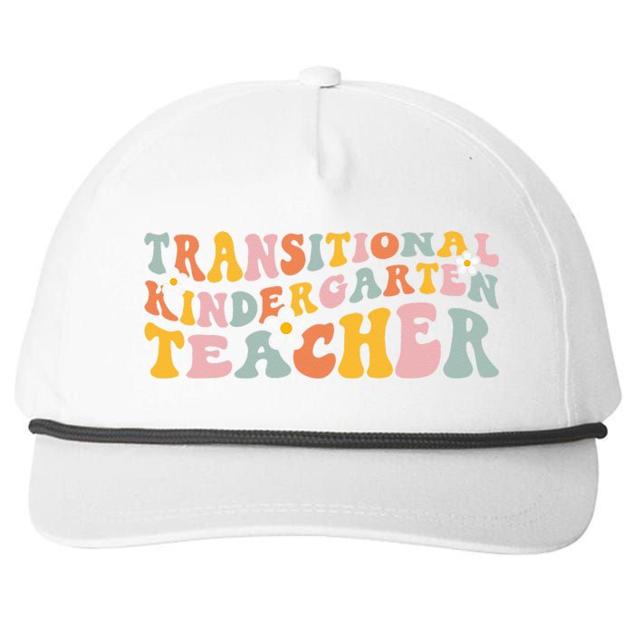 Retro TK Teacher Groovy Transitional Kindergarten Teacher Snapback Five-Panel Rope Hat