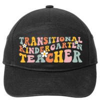 Retro TK Teacher Groovy Transitional Kindergarten Teacher 7-Panel Snapback Hat