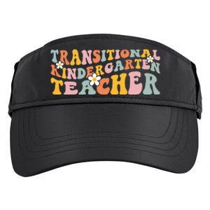 Retro TK Teacher Groovy Transitional Kindergarten Teacher Adult Drive Performance Visor