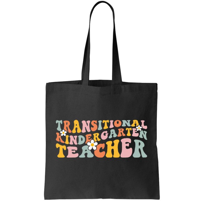 Retro TK Teacher Groovy Transitional Kindergarten Teacher Tote Bag