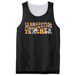 Retro TK Teacher Groovy Transitional Kindergarten Teacher Mesh Reversible Basketball Jersey Tank