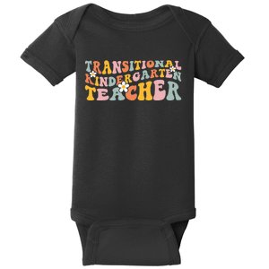 Retro TK Teacher Groovy Transitional Kindergarten Teacher Baby Bodysuit