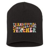 Retro TK Teacher Groovy Transitional Kindergarten Teacher Short Acrylic Beanie