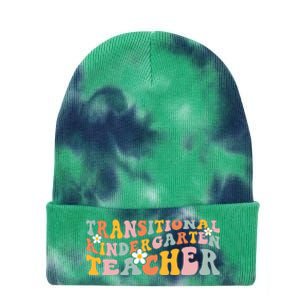 Retro TK Teacher Groovy Transitional Kindergarten Teacher Tie Dye 12in Knit Beanie