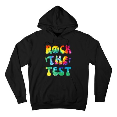 Rock The Test Testing Day Retro Motivational Teacher Student Hoodie