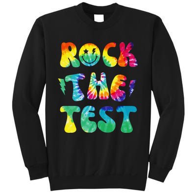 Rock The Test Testing Day Retro Motivational Teacher Student Sweatshirt