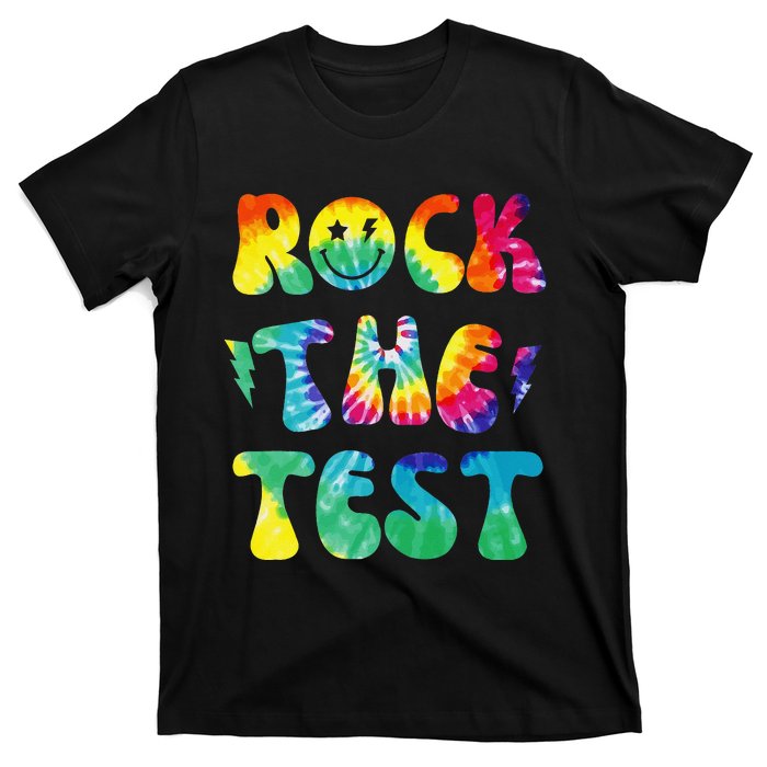 Rock The Test Testing Day Retro Motivational Teacher Student T-Shirt